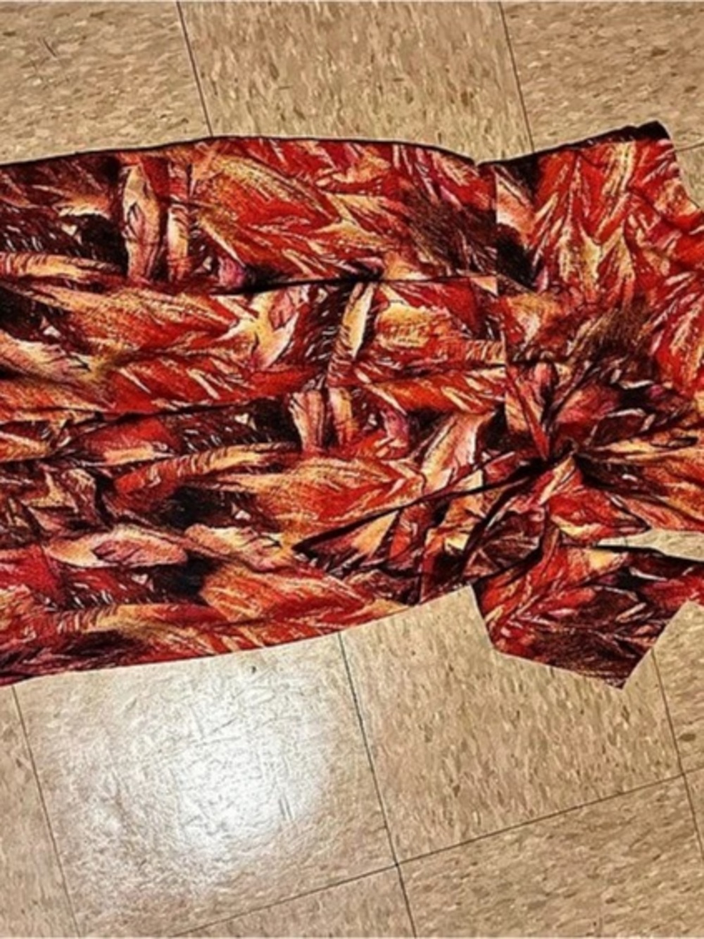 🍂 Mustard Seed Fall Floral Wide-Leg Jumpsuit – Size Large
